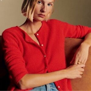 NWOT Sezane Gaspard Cardigan Red